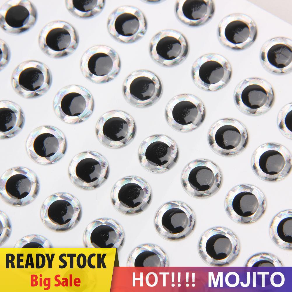 MOJITO 100pcs Fish Eyes 3D Holographic Lure Eyes Fly Tying Jigs Crafts Dolls