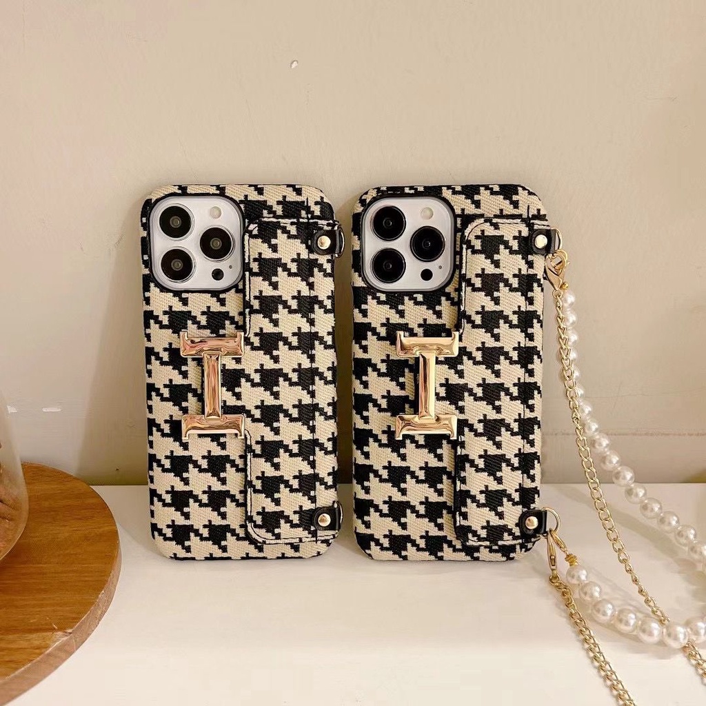 Casing Tas Mutiara Cantik Tali Panjang pendek rantai FH92 For Iphone 11 Pro Max 12 13 14 14+ 14 Plus