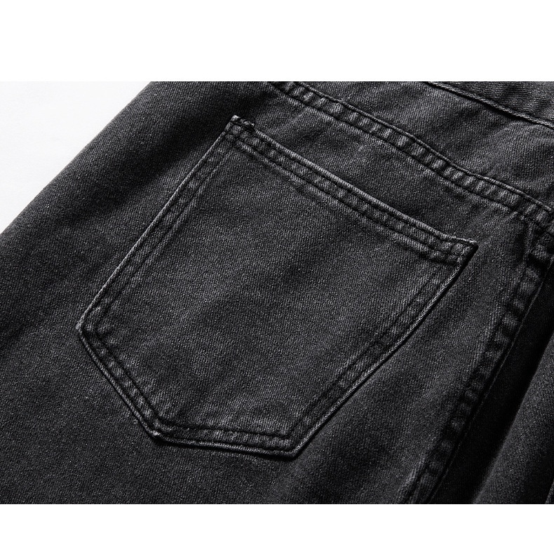 celana jeans pria loose straight jeans pria celana korean style pria celana kulot jeans 2023 baru Tidak luntur celana jeans hitam pria