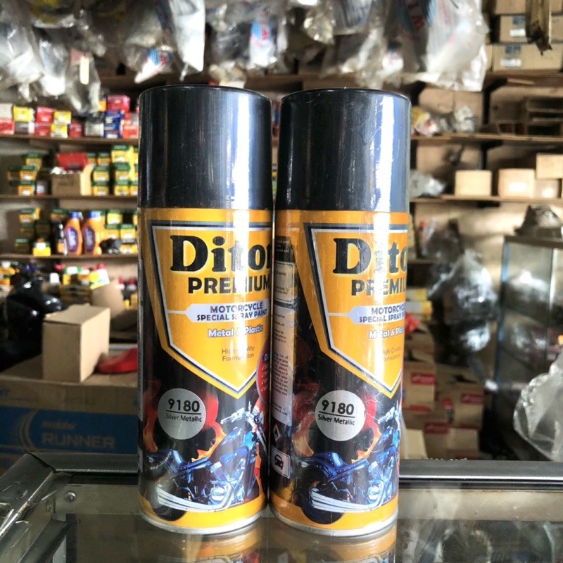 Cat semprot Diton premium 9180 silver metallic / silver metalik