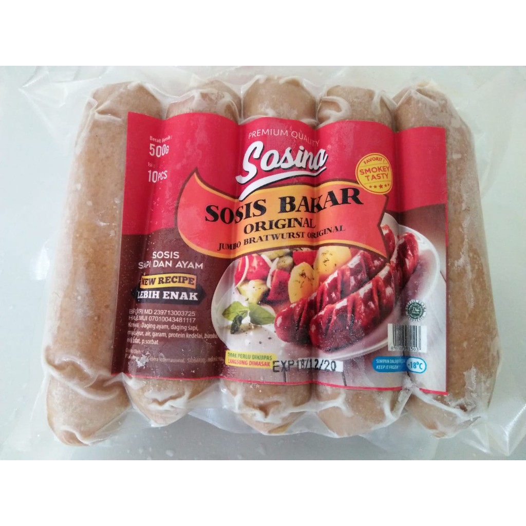 

SOSINA SOSIS BAKAR ISI 10 PCS JUMBO BRATWURST