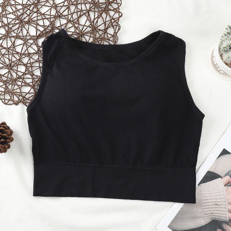 [ LINGERIE MASTER ] - (B-7) Bra Sport Wanita Dengan Tali Strap Dan Bahan Tipis Bergaya Lingerie Sporty Import High Quality-B-7 Hitam