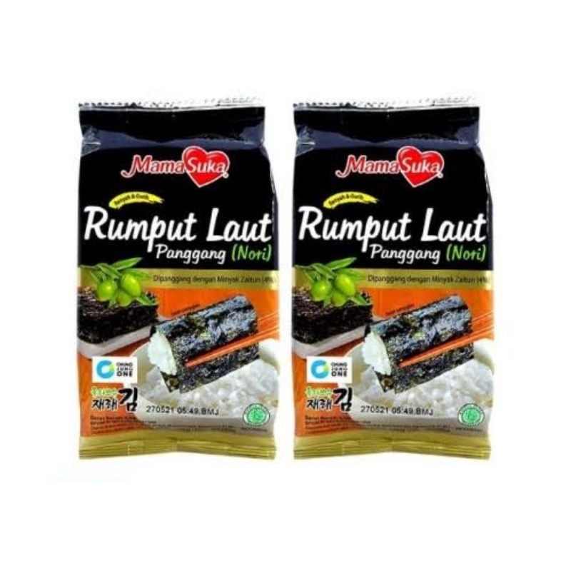 

RUMPUT LAUT PANGGANG (NORI) MAMA SUKA 9GR/4.5 X 2