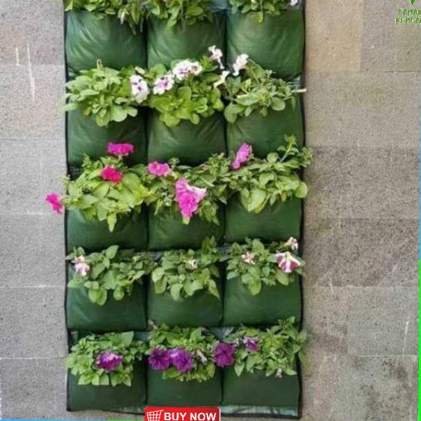 Pot Tanaman Pot Bunga Wall Planter Bag Dinding Planterbag Polybag Tanaman Pot Dinding Gantung A36 ,.