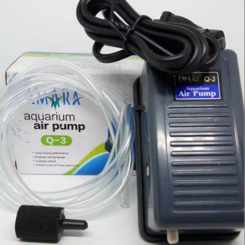mesin aerator 1 lubang Amara satu set mesin gelembung udara aquarium 1 lubang