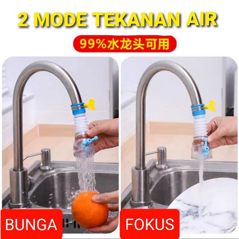 Sambungan Kran 2 Mode Air Water Filter 5 Saringan 1 Lapis Batu Penyaringan jernih