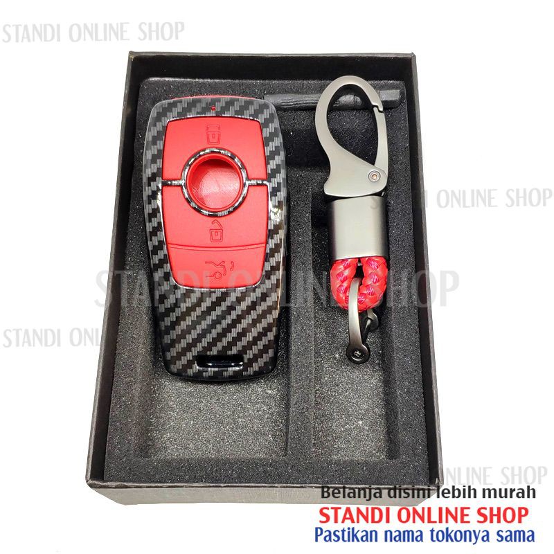 Cover Kunci Smart Key Sarung Kunci Carbon New Mercedes Benz CLA CLS GL