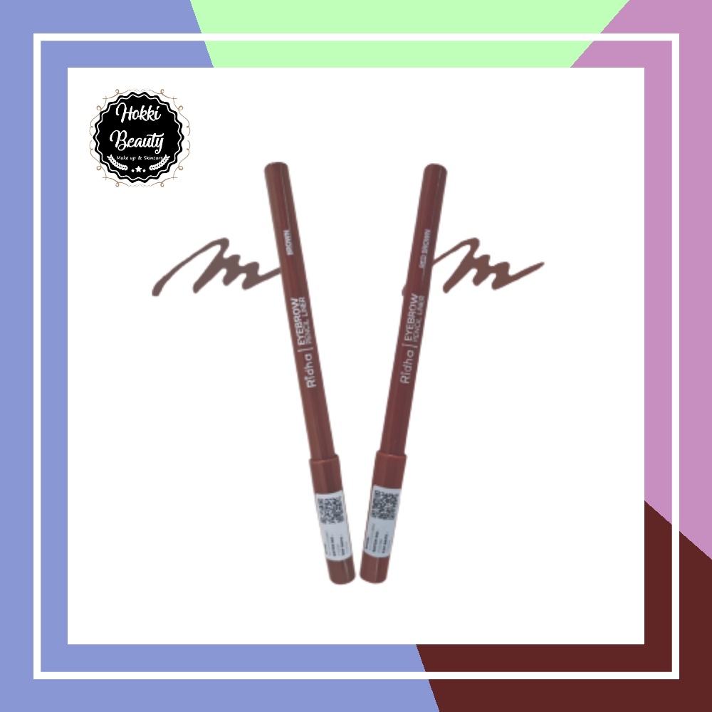 RIDHA Eyebrow Pencil Liner Red Brown - BROWN