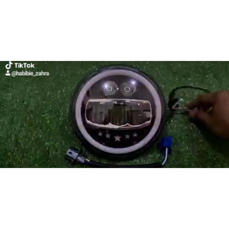 Headlamp 7 Inch Bulat Jeep Rubicon Hardtop Jimny Katana Wrangler Taft Feroza