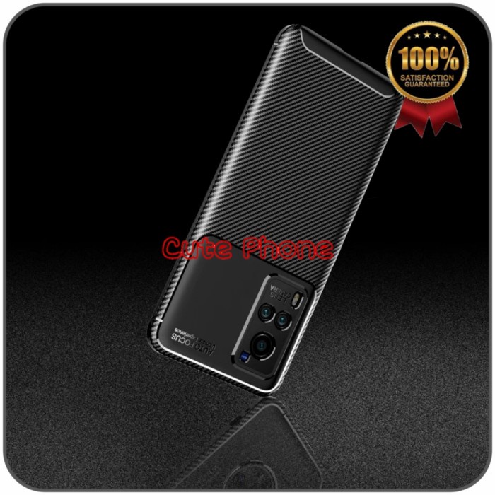 Casing Soft Case VIVO X60 Pro INDO Original Autofocus Carbon Softcase