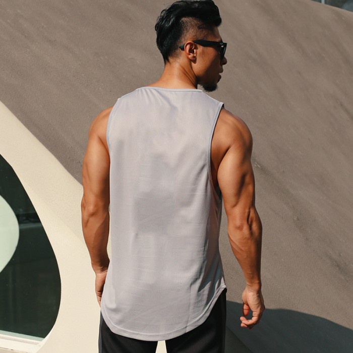 PRIA-TEE-MUSCLE- TANK TOP PRIA HIGH QUALITY 5 WARNA MUSCLE TANK TOP PRIA - HIJAU, L -MUSCLE-TEE-
