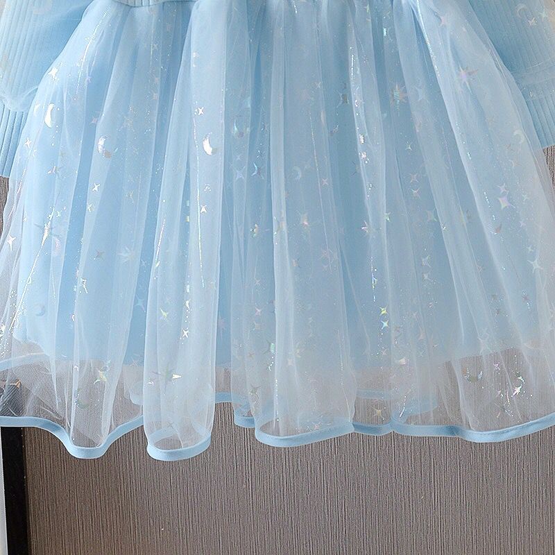 (LOLI-JKT) BD-116 DRESS FROZEN ELSA MAHKOTA 100-140