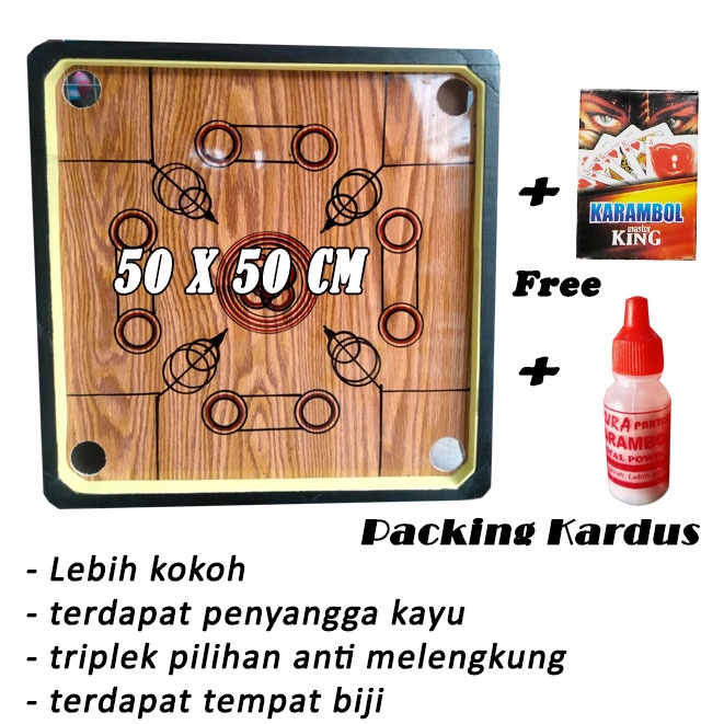 meja karambol murah papan karambol 50x50