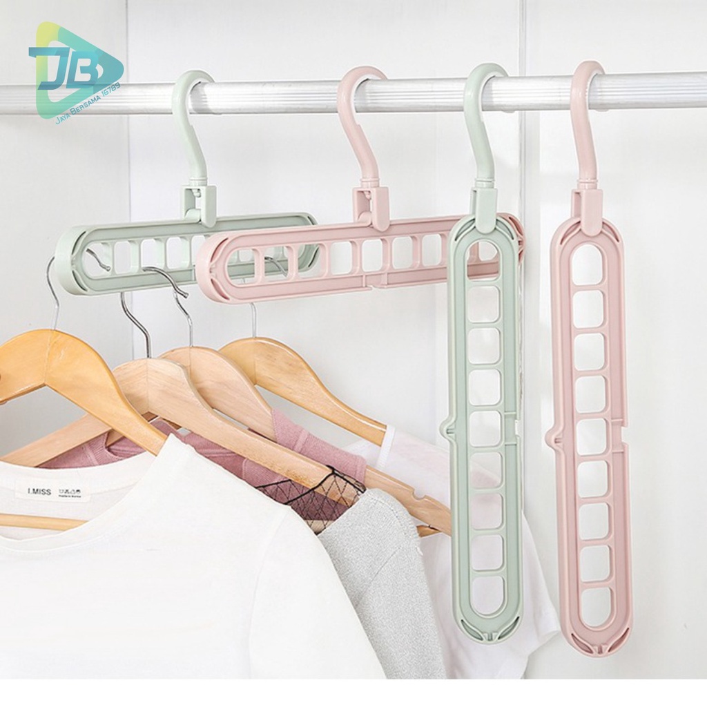 RT33 GANTUNGAN LEMARI BAJU PAKAIAN MAGIC HANGER INSTANT 9 IN 1 JEMURAN LAUNDRY ANTI KARAT MULTIFUNGSI SERBAGUNA JB5273