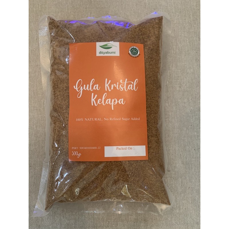 Jual Gula Kristal Kelapa Organik 500 Gram Indonesia Shopee Indonesia