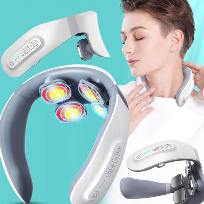 U-Kis Alat Pijat Listrik Leher Punggung Anti Pegal Pusing Rechargeable