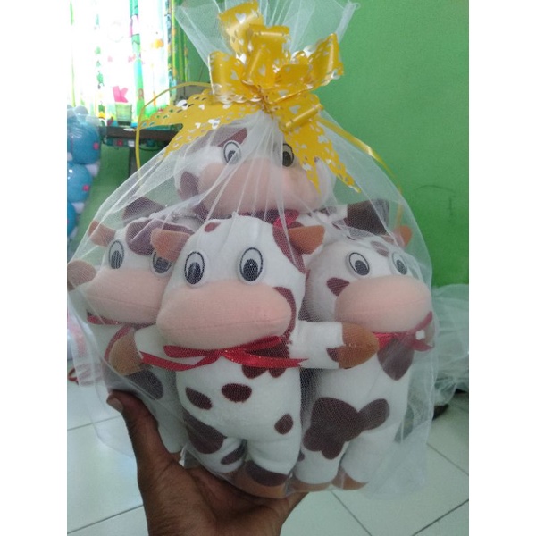 Boneka Sapi Beranak Isi 4pcs(1besar 3kecil)