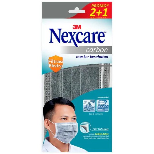 Nexcare 3M Masker 4 Lapis Extra Carbon Mask 4 Ply