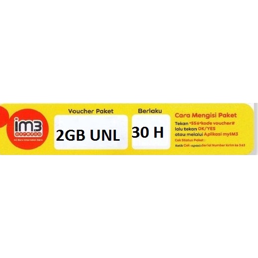 Voucher Indosat 2GB UNL