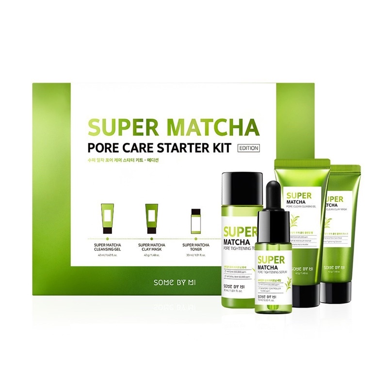 SOMEBYMI Super Matcha Pore Care Starter Kit isi 4 Some By Mi