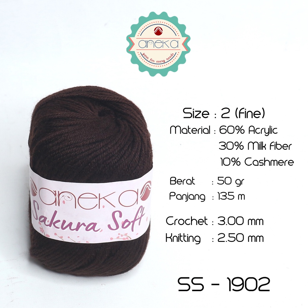 Benang Rajut Sakura Soft / Silk Cotton Milk Cotton Yarn - 1902