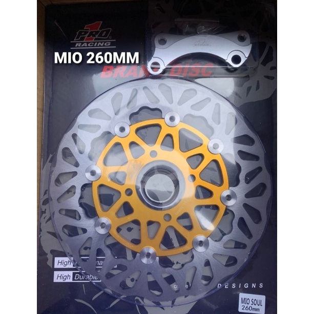 PIRINGAN DISC CAKRAM REM DEPAN MIO SOUL MODEL KTC RACING/KITACO UK DIAMETER 260MM PLUS BREKET