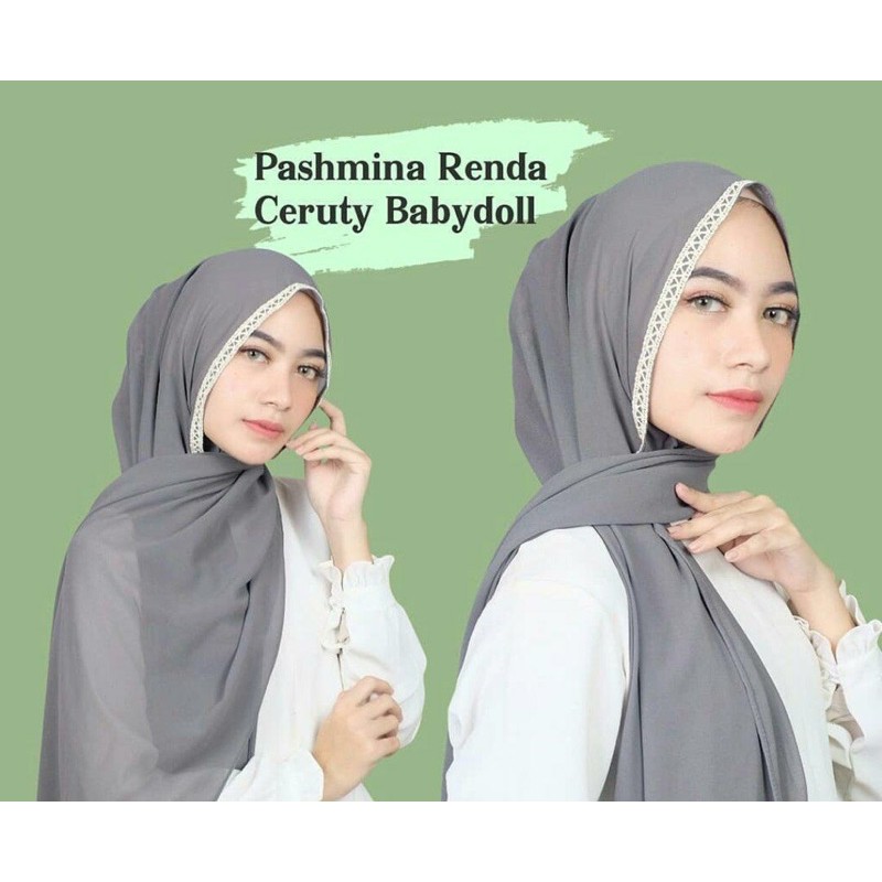 PASMINA TALI RENDA / HIJAB JILBAB PASHMINA INSTAN RENDA TERMURAH