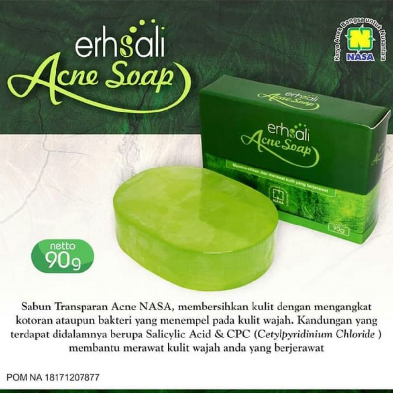 Erhsali anti acne / sabun anti jerawat / anti acne / sabun nasa / erhsali / jerawat / acne / nasa