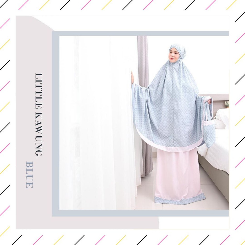 [ PROMO BERKAH  ] Mukena tazkia little kawung blue