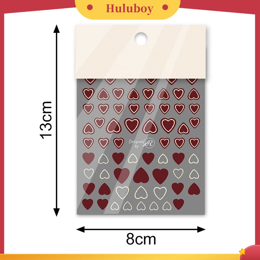 Huluboy Huluboy♡ Stiker Kuku Bahan Kertas Tahan Air Untuk Dekorasi Nail Art