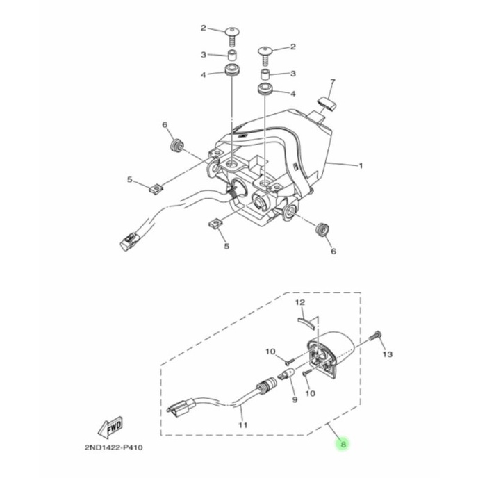 LAMPU PLAT NOMOR MX KING ASLI ORI YAMAHA 2ND H4740 00