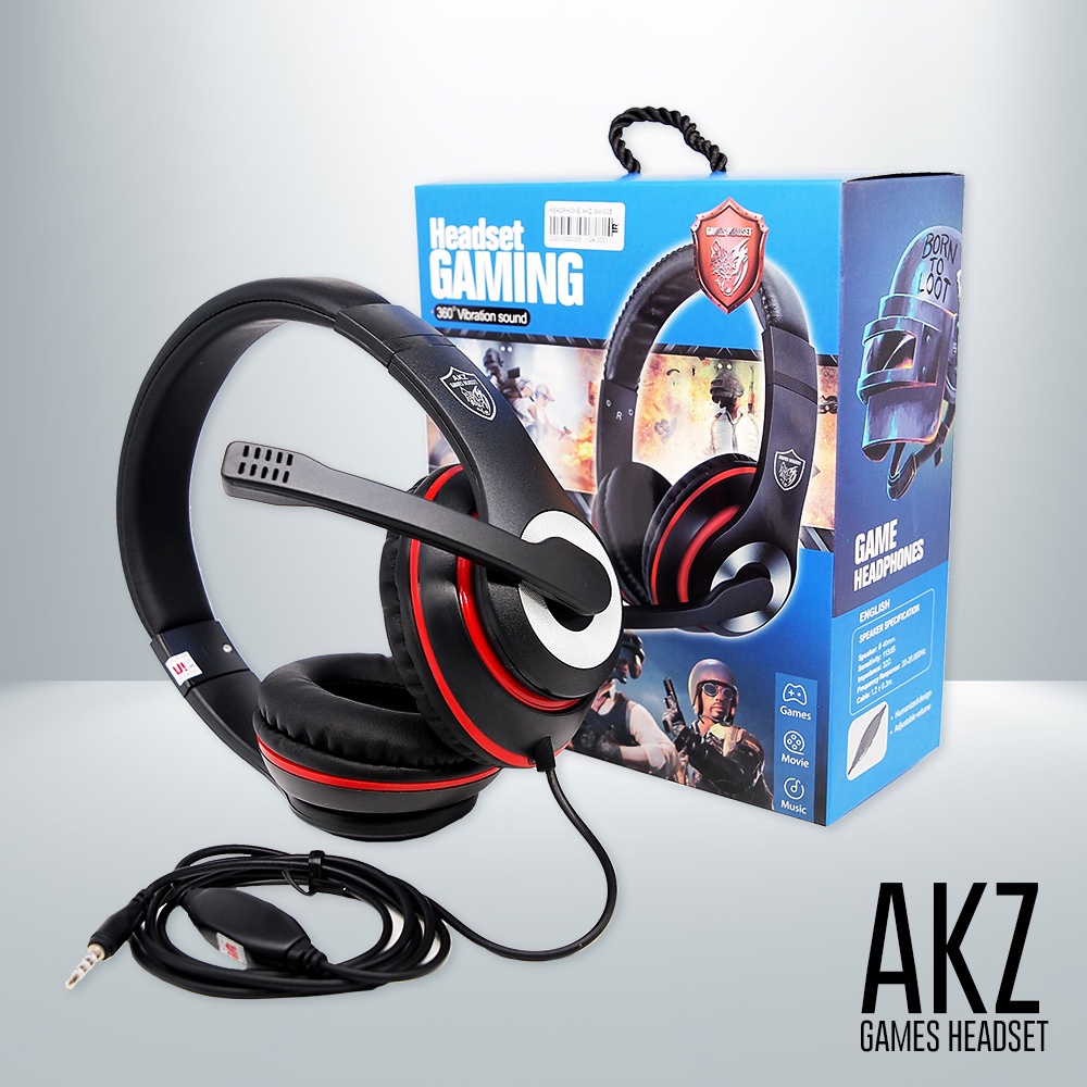 HEADSET GAMING HEADSET HEADPHONE GAMING HEADPHONE SUPER BASS AKZ GM-005