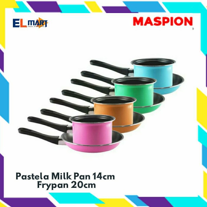 Frypan Maspion Pastela Set Milk Pan 14cm 20cm Panci Gagang Set 2pc