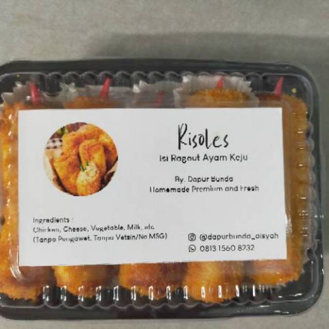 

Risoles Isi Ragout ayam keju (Goreng)