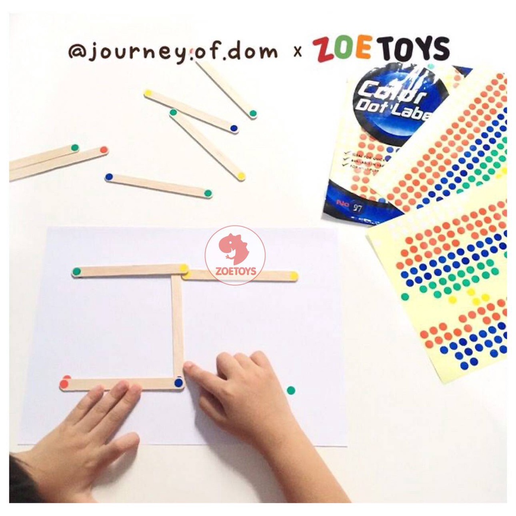 Zoetoys Popsicle Warna Natural | Kids Activity Card Stik Kayu untuk Es Krim | Stick Ice Cream Kartu Aktivitas Mainan Edukasi Anak