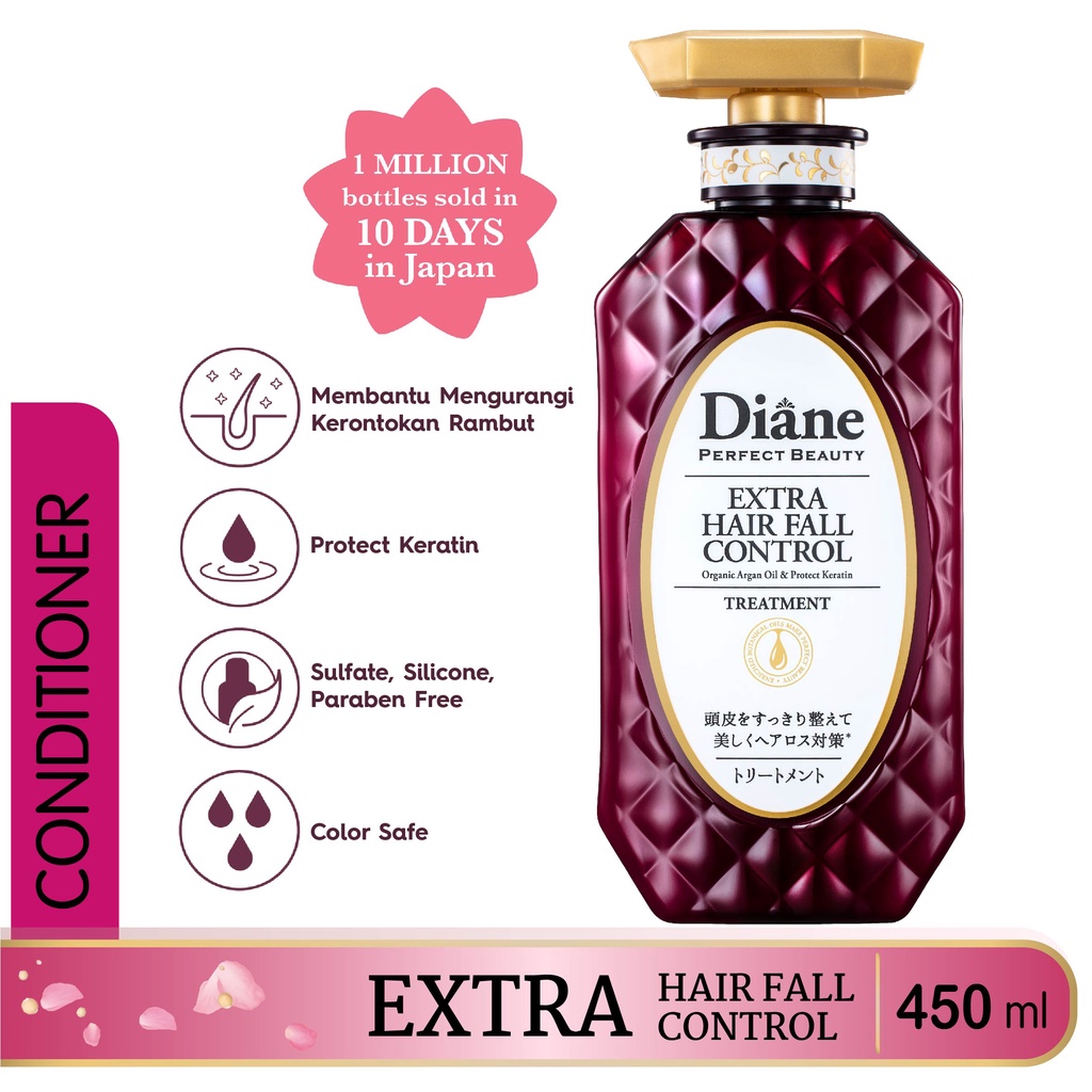 ★ BB ★ Moist Diane Extra Hair Fall Control Shampoo 450ml | Moist Diane Extra Hair Fall Control Treatment Conditioner 450ml