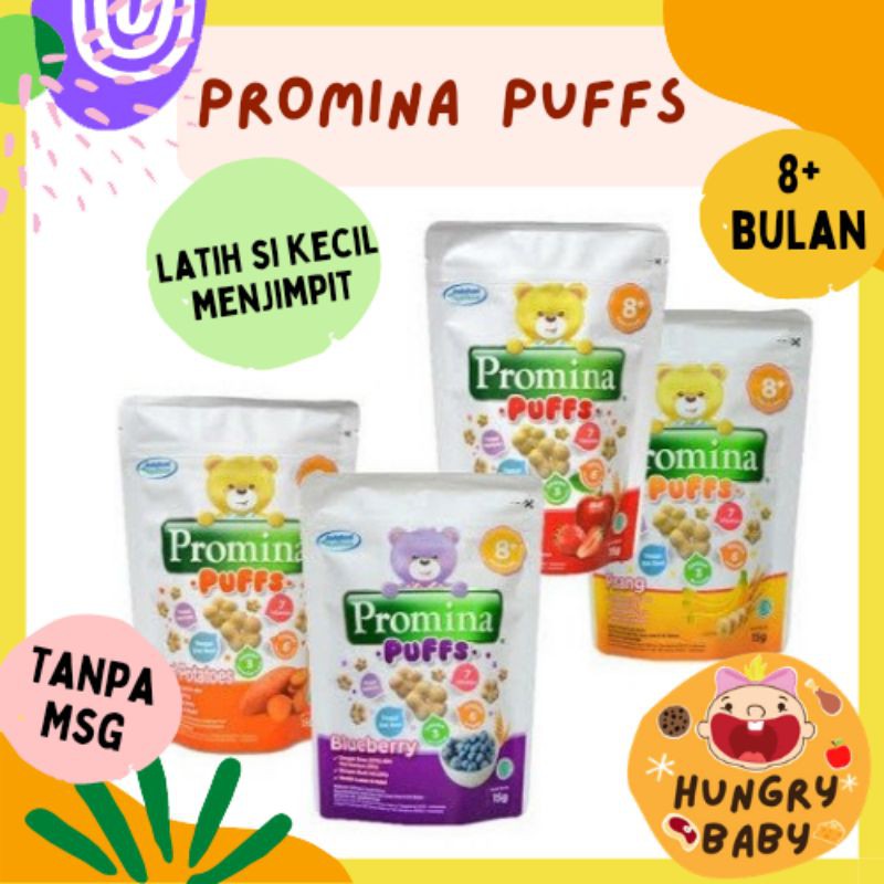 Promina Puffs 15 gram / Baby Puff 15 g / Snack cemilan bayi 8 bulan +