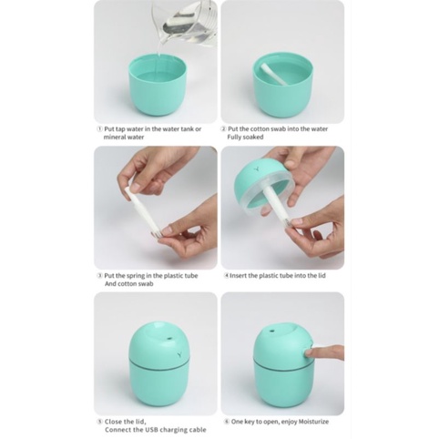 Humidifier Udara Diffuser USB Air Purifier Alat Pelembab Udara Portable USB