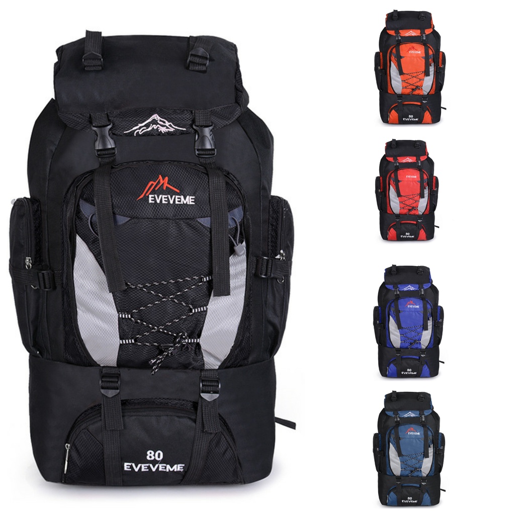 tas ransel 60L - 80L kapasitas besar tas sport outdoor hiking gunung camping travel bag laki-laki dan perempuan