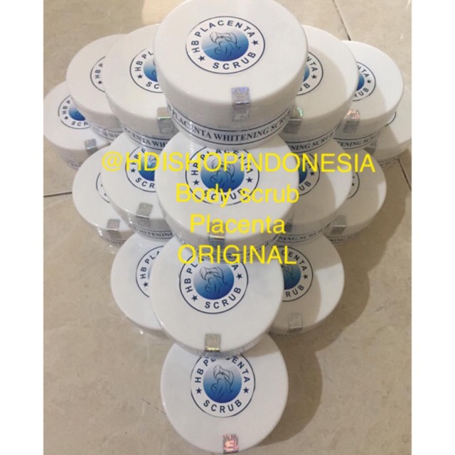 Hb whitening body scrub placenta / hb whitening scrub placenta / Body scrub placenta / hb placenta /