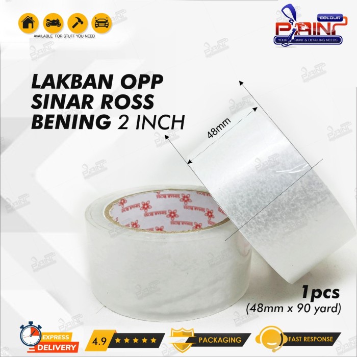 Lakban Bening Sinar Ross 2inch x 90Y (48MM x 90 YARD)