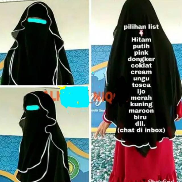 Niqab anak butterfly bisban/niqab butterfly list bisban layer panjang