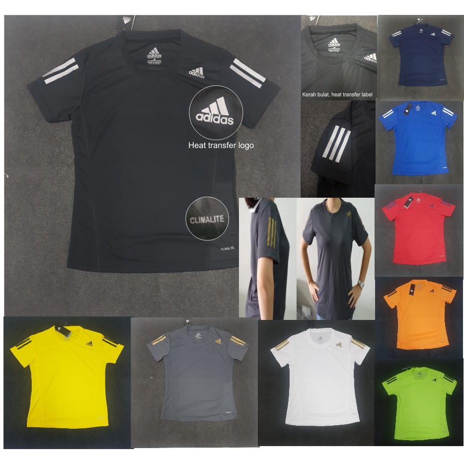 Baju olahraga - Baju Gym - Baju Running - Baju Adidas - Baju Sport Pria -  Baju Sport Wanita SLIMFIT