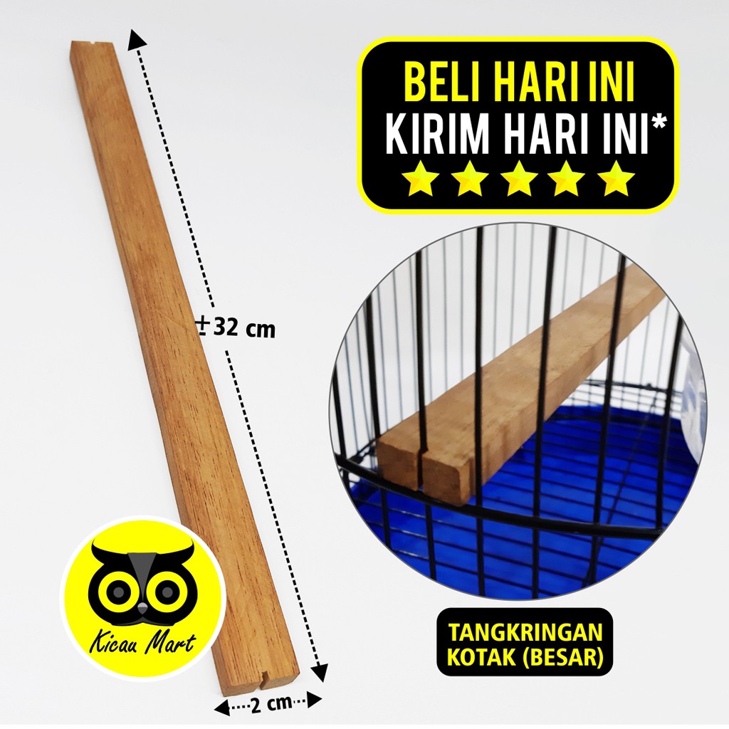 TANGKRINGAN MODEL KOTAK BESAR ANTI GESTANG KAYU GEPENG BURUNG LOVEBIRD LOVE BIRD LB TGESB