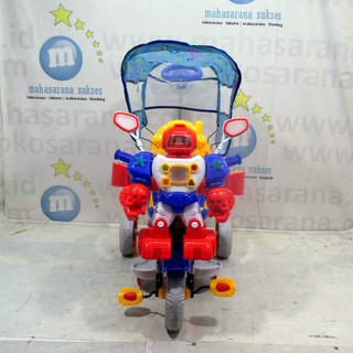  Sepeda  Roda  Tiga  Family  Robot  Musik Melodi Sandaran Tangan 