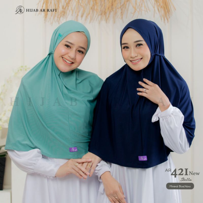 Hijab Terlaris jilbab kerudung bergo instan dewasa non pet ORI ArRafi AR 421 new cantik Rabbani