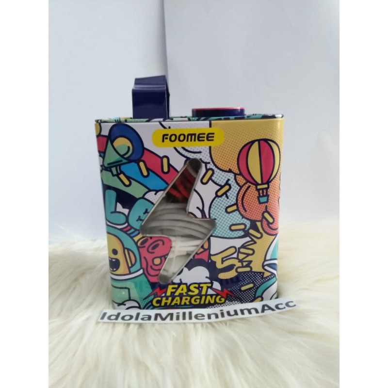 Foomee NK10E Kabel Data Type-C 2.4A Max Original Fast Charging Cable 100cm USB-C