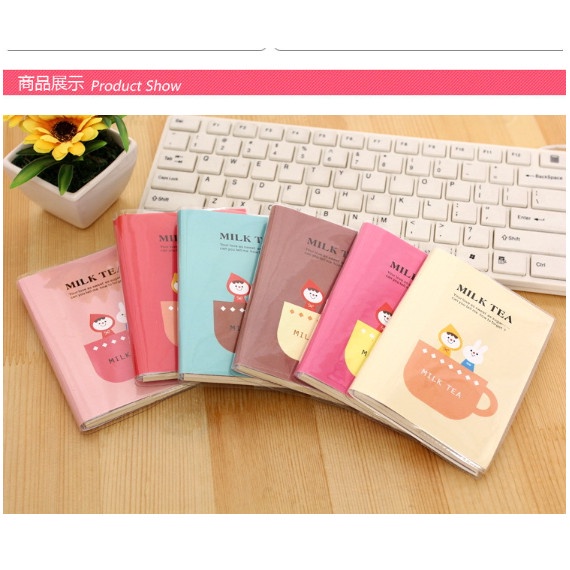 

[RESTOCK] Buku Diary mini Buku Tulis sampul milk tea Catatan Memo notebook kecil - pink