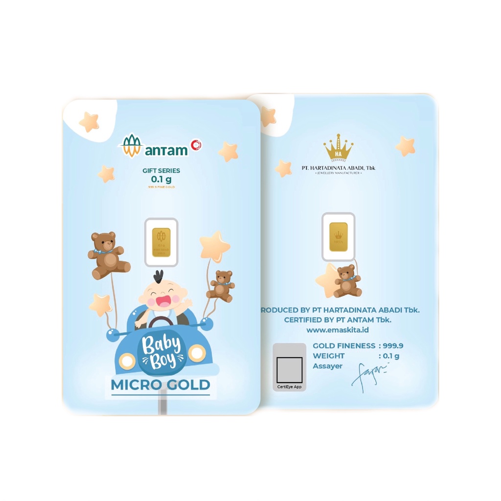 LOGAM MULIA ANTAM MICRO GOLD SERIES BABY BOY 999,9