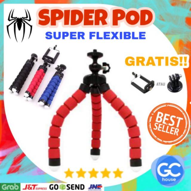 SPIDER Pod Mini Tripod for GoPro Mirrorless Smartphone Gorilla Pod - SpiderPod